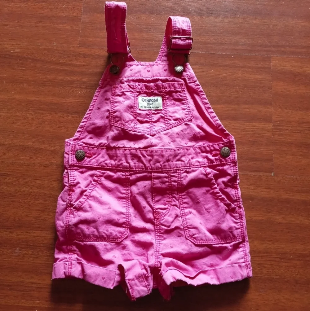 Osh Kosh Bgosh pink heart suspenders